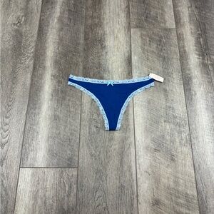 VS Navy Lace Thong